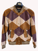 JUICY COUTURE "Black Label" Limited Edition Genuine Suede Leather Bomber