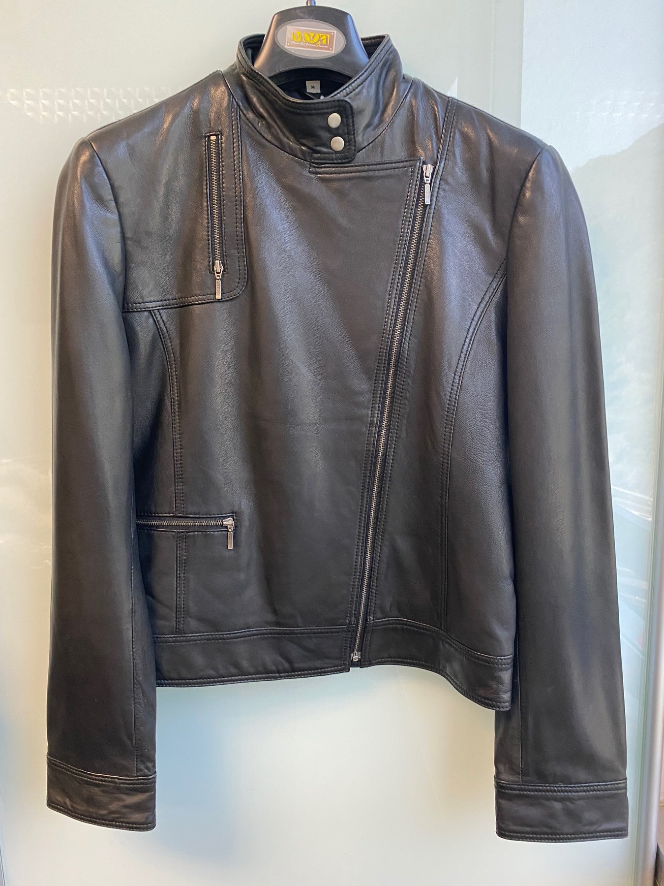 Real Leather Brando Hide Mens Cow Hide Original Cross Zip Brando Biker  Motorcycle Men's Jacket: Buy Online - Happy Gentleman United States